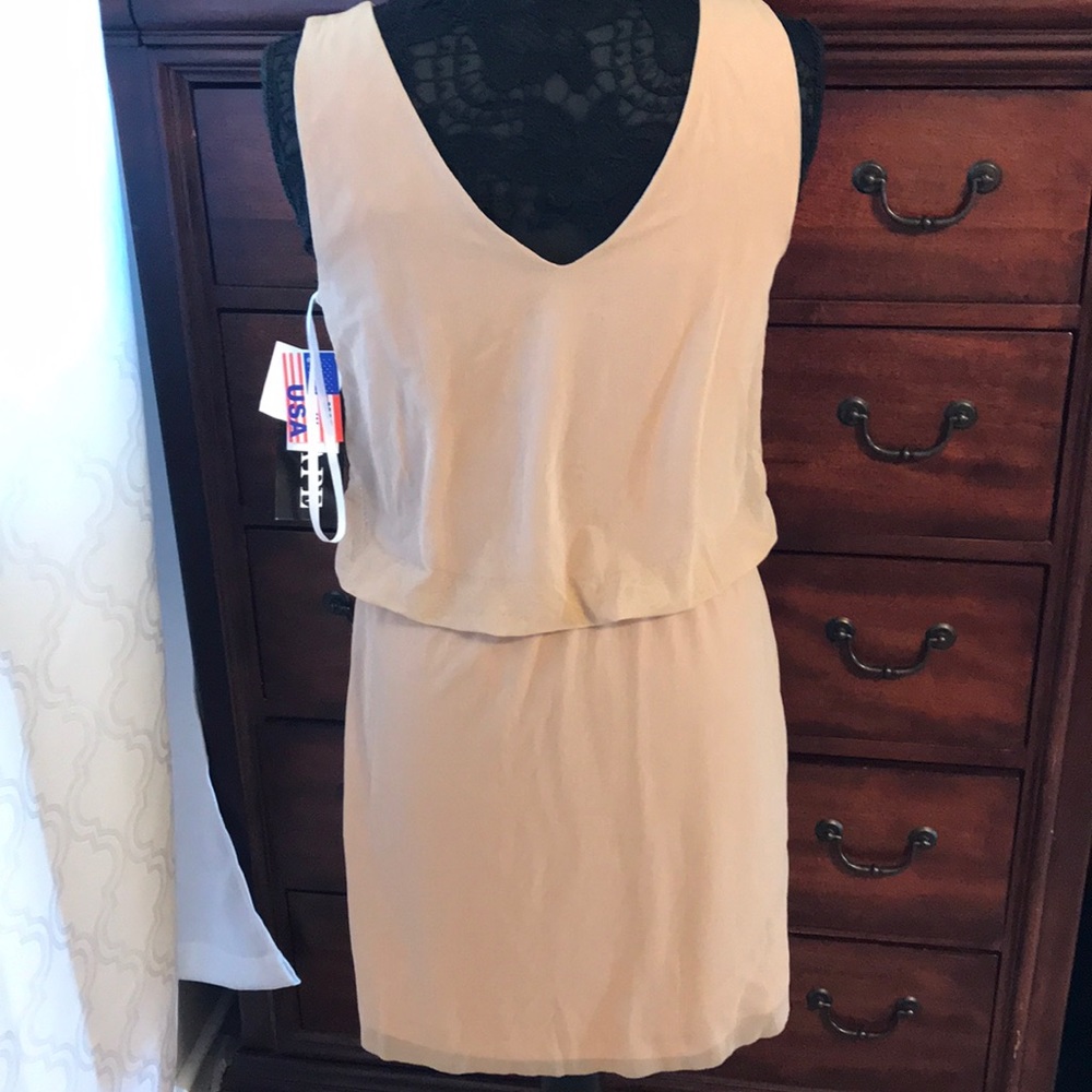 NWT Xscape Nude color beaded dress.  Carrie like-8 - Picture 3 of 7